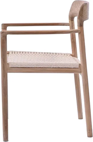 Miniatura 4 de Silla de comedor, 57×52×76×43cm, Natural