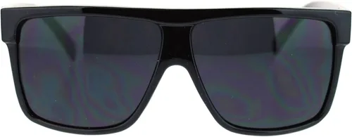 Miniatura 2 de JuicyOrange KUSH - Gafas de sol para hombre, montura cuadrada plana, lente negra oscura, 5 5/8 pulgadas (5.630 in) de ancho x 2 pulgadas de alto