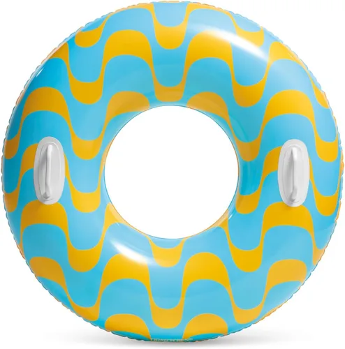 Miniatura 3 de INTEX Tubo inflable 59256 Wavy Dreams: asas de agarre resistentes, 36 pulgadas de diámetro, capacidad de peso de 132 libras, un tubo, el color puede