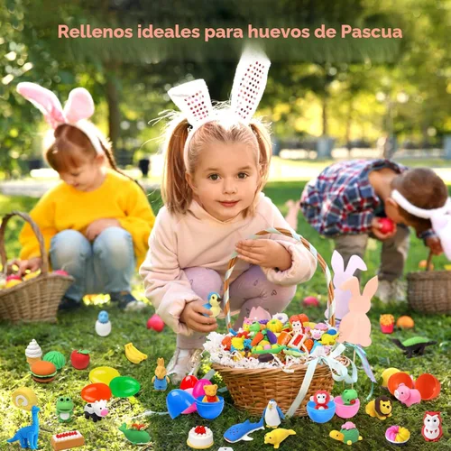 Miniatura 2 de Moosia Paquete de 120 borradores de lápices de animales para niños, mini rompecabezas 3D para desmontar, mascotas de escritorio y juguetes de caja