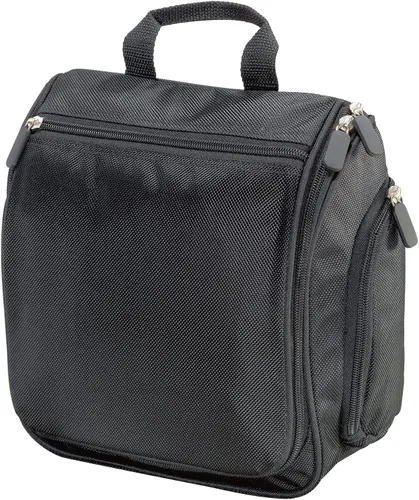 Miniatura 2 de Neceser colgante personalizado para hombres y mujeres para viajes, regalo de padrinos de boda bordados personalizados para kit de aseo, Negro