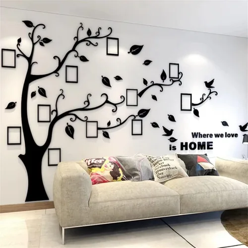 Miniatura 21 de Calcomanías de pared de árbol 3D - DIY, calcomanías de marcos de fotos y árbol de pared, marcos para fotos familiares, murales con calcomanías