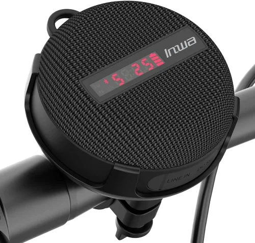 Miniatura 9 de Inwa Altavoces de bicicleta Bluetooth con modo de tarjeta TF, altavoz portátil inalámbrico impermeable para bicicleta, micrófono integrado