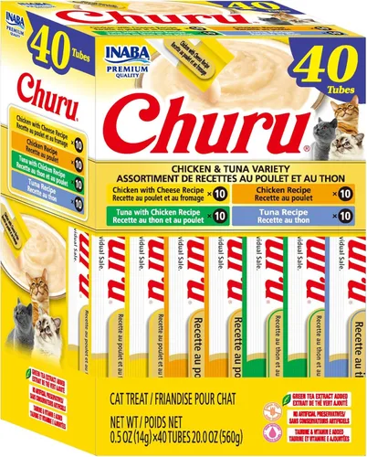 Miniatura 14 de INABA Churu - Bocadillos para gatos, puré cremoso para gatos, sin cereales, que se puede lamer y exprimir, suplemento con vitamina E y taurina, 0.5