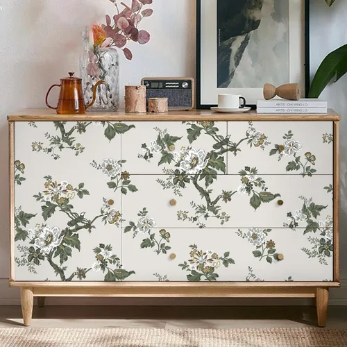 Miniatura 9 de CiCiwind Papel tapiz floral de 16 x 393.7 pulgadas, extraíble, autoadhesivo, para despegar y pegar, papel de contacto para gabinetes, sala de estar