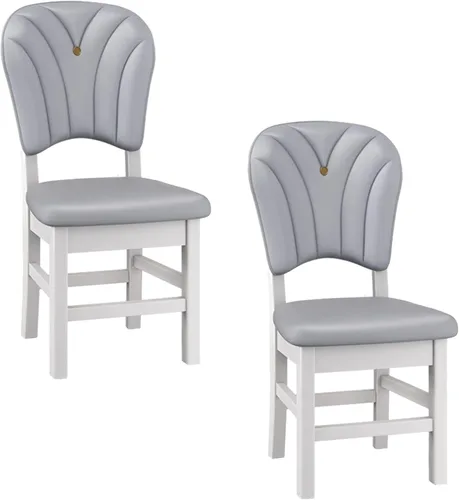Miniatura 12 de Upholstered Leather Dining Room Chairs, Dining Chairs Set Kitchen Chair with Solid Wood Legs, Dining Room Side Chair for Bedroom, Vanity, Living