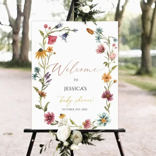 Miniatura 5 de Generic Greenery - Letrero personalizado para baby shower, 12 x 18 pulgadas, plástico, resistente a la intemperie y a la decoloración, letrero
