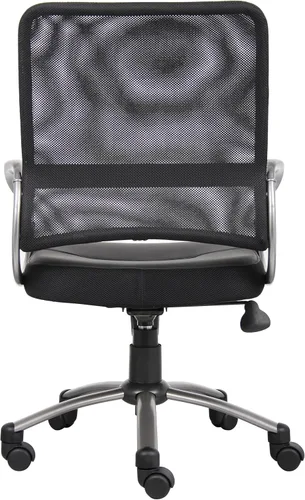 Miniatura 8 de Boss Office Products Silla de trabajo con respaldo de malla con acabado de peltre en negro