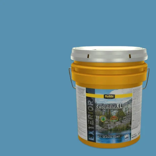 Miniatura 137 de Rodda Paint CASCADIA XL Pintura e imprimación satinada para exteriores en uno, cuarto de galón, azul playa norte