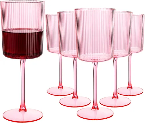 Miniatura 14 de Ciaell Paquete de 24 copas de champán de plástico – Copas de champán desechables acanaladas de 6 onzas – Copas de mimosa vintage transparentes
