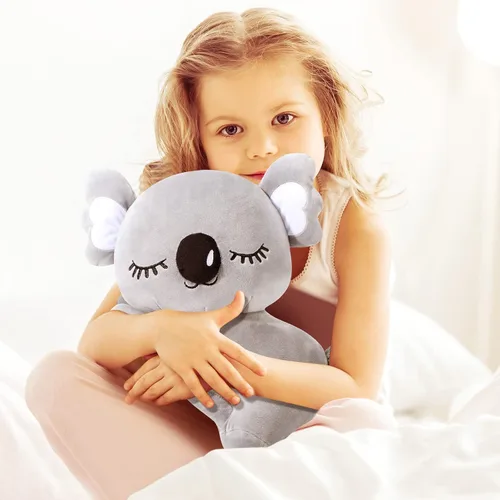 Miniatura 4 de Queekay Peluche de koala de 13.8 pulgadas, regalo creativo de koala, juguete de peluche para decoración inteligente de habitación de niños y niñas