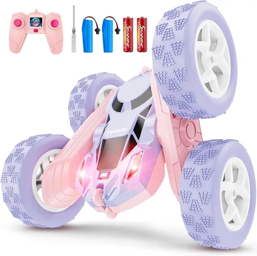 cosone Automóvil a Control Remoto, Autos RC para Niños, Juguetes Recargables, Rotación de 360°, 2.4Ghz, Auto de Acrobacias RC para Niños, Regalo de