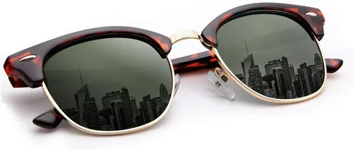 Miniatura 20 de KALIYADI - Gafas de sol polarizadas para hombres y mujeres unisex, marco semirretráctil, estilo retro, para conducir, con bloqueo UV
