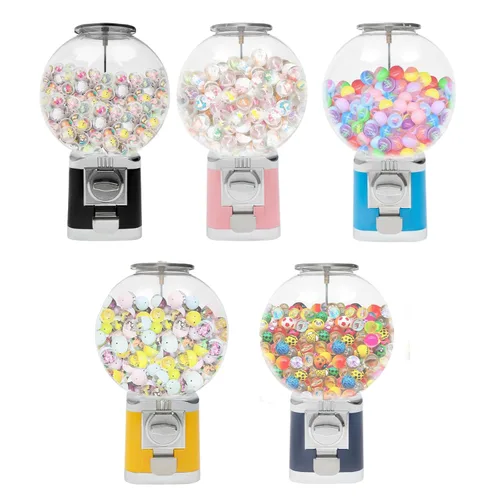 Miniatura 9 de Máquina expendedora, moneda de 1 dólar de gran capacidad, máquina de chicles de caramelo, 500 piezas de 1.26 pulgadas, máquinas expendedoras