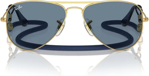 Miniatura 37 de Ray-Ban Junior Rj9506s - Gafas de sol de aviador de metal para niños Plata/Gris Espejo Plata