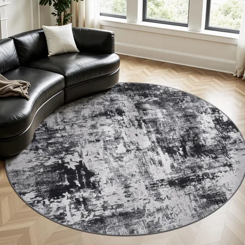Miniatura 22 de Rugflix Alfombras de área de 8 x 10 pies para sala de estar, alfombra grande lavable, resistente a las manchas, pelo bajo, alfombra oscura moderna