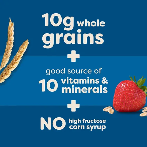 Miniatura 8 de Nutri-Grain Barras de desayuno horneadas suaves, aperitivos para niños, paquete económico, fresa, caja de 20.8 onzas (16 unidades)