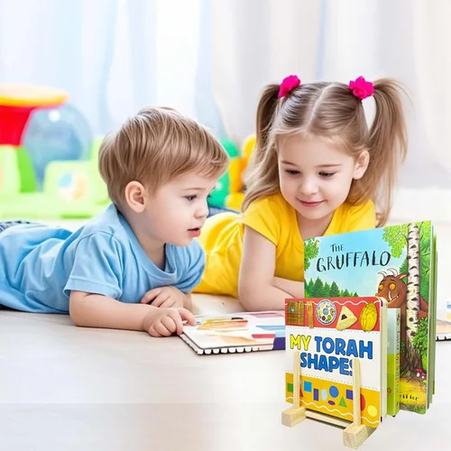 Miniatura 7 de Estantería de madera para niños, 2 unidades, estantes de exhibición de libros para niños, adecuado para habitaciones de niños, guardería y aula