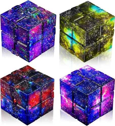 Miniatura 5 de Skylety Cubo de juguete para aliviar la ansiedad, de mano, mágico y sensorial, para adultos, para aliviar el estrés, recuerdos de fiesta de Navidad
