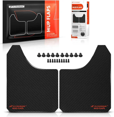 A-Premium 2 unidades de protectores universales negros contra salpicaduras, aletas de barro, guardabarros, guardabarros, guardabarros, guardabarros,