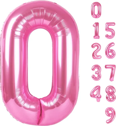 Miniatura 401 de Globos de números de 5 globos de 40 pulgadas, decoraciones de cumpleaños azules para niños y niñas, globos de números azul marino grandes
