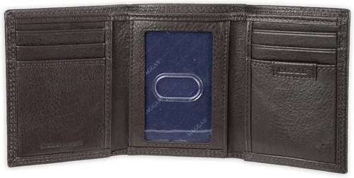 Miniatura 5 de Haggar Cartera triple RFID de cuero para hombre
