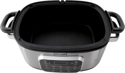 Miniatura 10 de Chef'sChoice Multicooker, recipiente antiadherente multiusos de gran capacidad de 6 cuartos y control de temperatura variable con mantener el calor