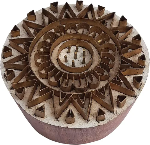 Miniatura 6 de Royal Kraft Sellos de madera de latón para la impresión de bloques en arcilla, cerámica, tela BHBtag001