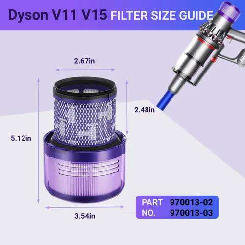 Miniatura 4 de Paquete de 4 filtros de repuesto para aspiradora inalámbrica Dyson V11, Dyson V11 Torque Drive, V11 Animal, V15 Detect, Comparar con la Parte # V11