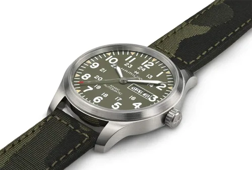 Miniatura 3 de Hamilton Reloj de hombre con esfera verde automático de campo caqui H70535061, Verde, Moderno