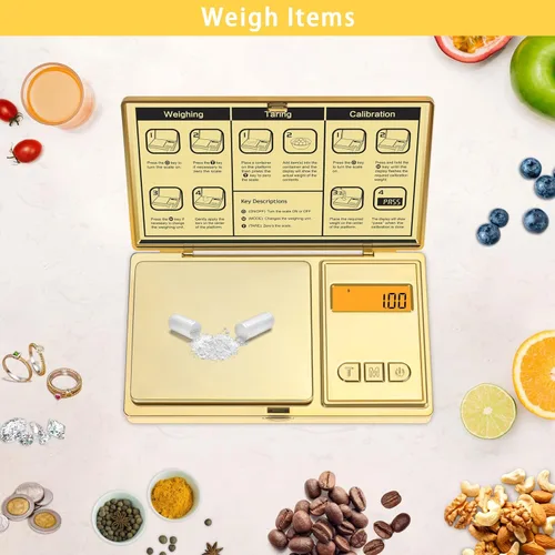 Miniatura 6 de GRAM PRES Báscula digital de bolsillo de 10.58 oz/0.00 oz de precisión, pequeña moneda de joyería en polvo, báscula digital de gramos y onzas