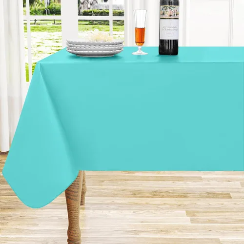 Miniatura 17 de homing - Mantel cuadrado de vinilo, mantel de plástico impermeable y a prueba de derrames con respaldo de franela, cubierta de mesa fácil de limpiar