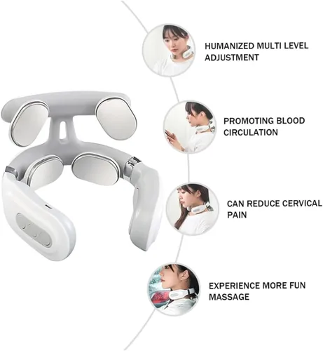 Miniatura 4 de Vitality Magic Pro 2.0 Masajeador de cuello, dispositivo portátil de relajación de cuello de 4 cabezas Magic Pro 2.0, con 6 modos de vibración y 15