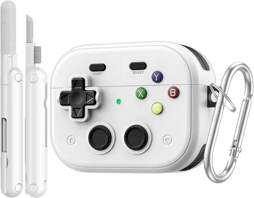Miniatura 9 de TiMOVO Funda para AirPods Pro 3 (2025) con clip de bloqueo seguro, cubierta protectora a prueba de golpes de concha dura con diseño de consola