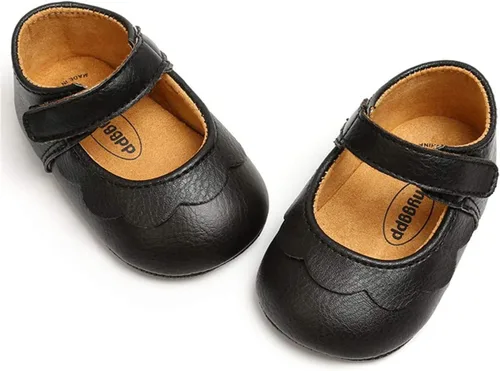 Miniatura 4 de LAFEGEN Zapatos planos Mary Jane para bebés y niñas con Bownot, suela suave, suela suave, piel sintética, recién nacidos, para primeros pasos