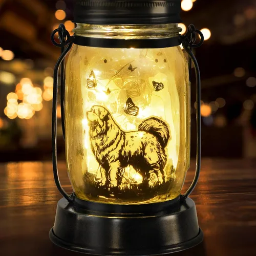 Miniatura 24 de Farol solar de Chihuahua, regalo para mujeres, hombres, mamá, cumpleaños, amantes de perro Chihuahua, luz conmemorativa pérdida de mascotas