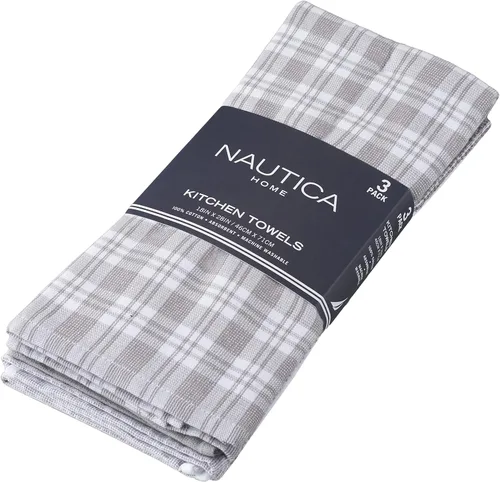 Miniatura 9 de Nautica Toallas de cocina 100% algodón, paños de limpieza reutilizables superabsorbentes, paños de cocina, toallas de mano para secar platos, juego