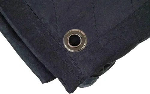 Miniatura 5 de Mytee Products Manta pequeña negra amortiguadora de sonido con ojales, 48 x 48 pulgadas, manta móvil con absorción de sonido, tejido de 1 paquete