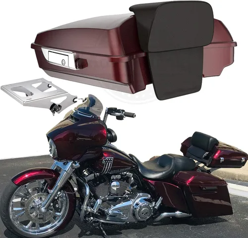 Miniatura 12 de Moto Onfire Harley Tour Pack Razor Tour Pak, misterioso sol rojo, paquete turístico, almohadilla de equipaje apta para H-D Touring, Street Glide