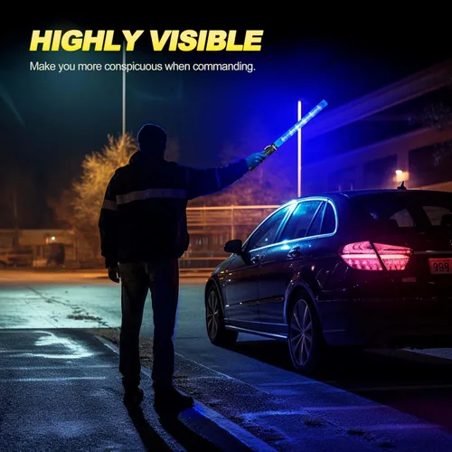 Miniatura 2 de E-riding Varitas de Luz de Seguridad para Control de Tráfico de 21 pulgadas Alta Visibilidad, Duraderas, Portátiles Varita de Control de Tráfico
