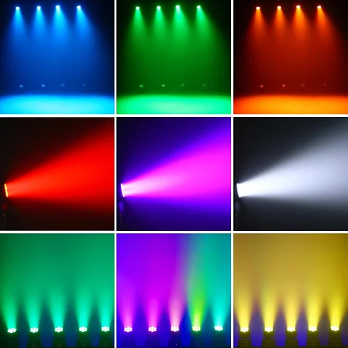 Miniatura 8 de U`King Luz de cabeza móvil RGBW LED Efecto de iluminación de escenario, 7 x 10 W, cabezales móviles, luces de lavado por DMX y control remoto