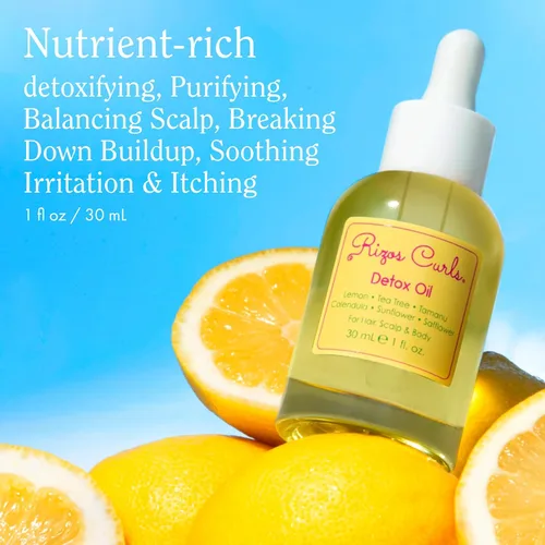 Miniatura 2 de Rizos Curls Aceite desintoxicante, desintoxica y equilibra el cuero cabelludo para reducir la acumulación y calmar la irritación, apoyar