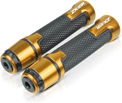 Miniatura 2 de Universal 7/8 '' 0.866 in motocicleta Powersports manillar Grips con extremos de agarre para Kawasaki ZX10R Negro