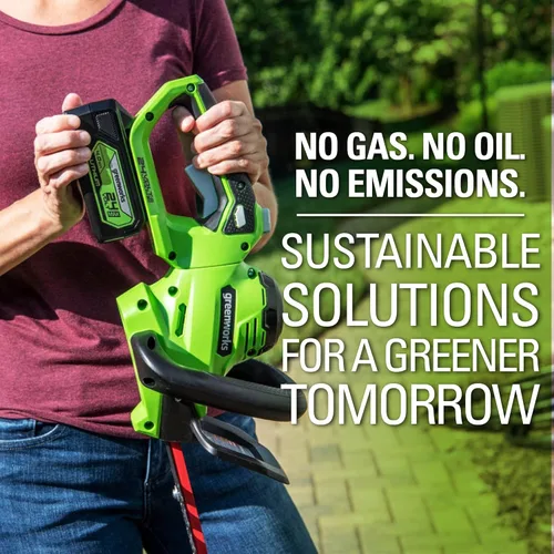 Miniatura 10 de Greenworks Cortasetos de corte láser inalámbrico de 24 V 22 pulgadas, solo herramienta