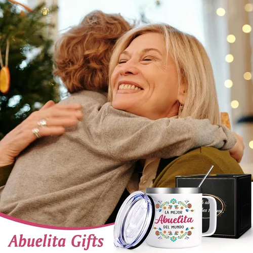 Miniatura 2 de Qtencas Regalos de Abuela, regalos para abuela, La Mejor Abuelita Del Mundo Taza de café aislada de 14 onzas, regalo de Abuelita en español