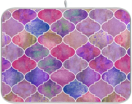 Miniatura 36 de Tapete de secado de platos súper absorbente, tapete de microfibra de secado rápido, 16 x 18 pulgadas, almohadilla de secado de platos de cocina