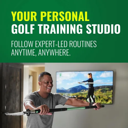 Miniatura 5 de GolfForever Swing Trainer – Golf Fitness & Training System for Strength, Flexibility & Swing Power – Includes Membership & Premium Training Bar for
