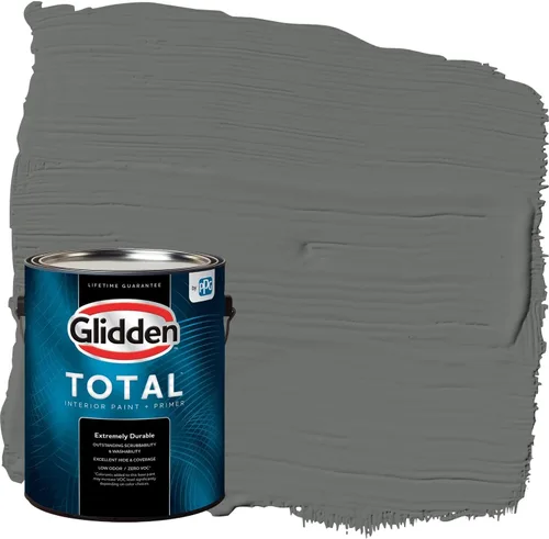Miniatura 24 de Glidden Pintura Interior + Imprimación: Gris/Plata Antigua, Una Capa, Satinado, 1 Galón