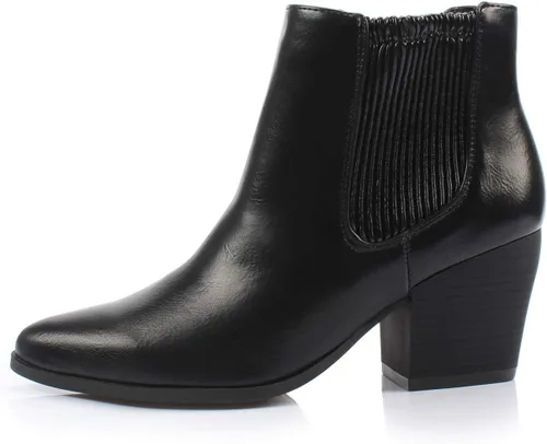 Miniatura 2 de Bliss - Botines cómodos de tacón grueso para mujer, estilo Chelsea