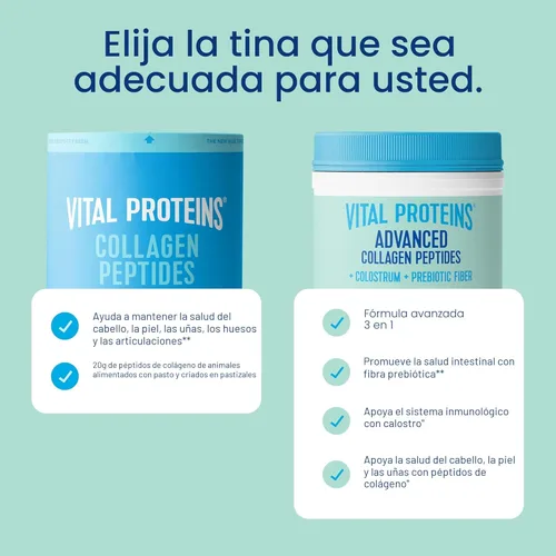 Miniatura 3 de Vital Proteins® Colágeno avanzado + calostro + fibra prebiótica, 0.08 onzas de péptidos de colágeno VERISOL®, apoya la salud intestinal
